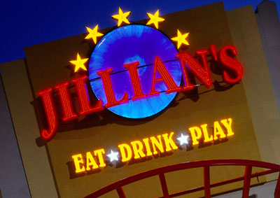 Jillian's Eat Drink Play Sign