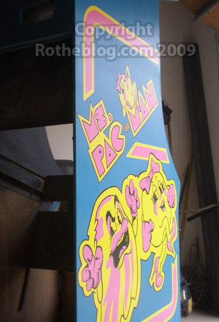 Sheen on the Ms. Pac-man cabinet