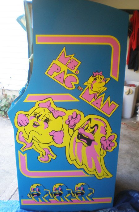 Ms. Pac-man Left Sideart Finished with Black 3