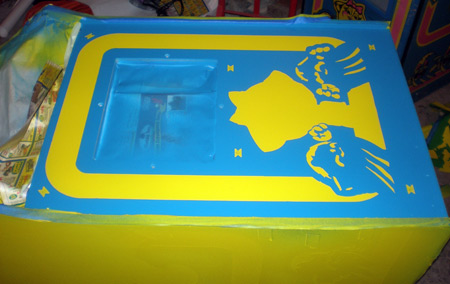 Ms. Pac-man Stencil Progress - Yellow Artwork Kickplate