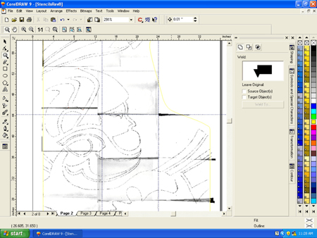 Tracing Scramble Artwork Drawing in Coreldraw