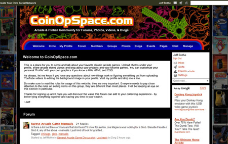CoinOpSpace Website Design
