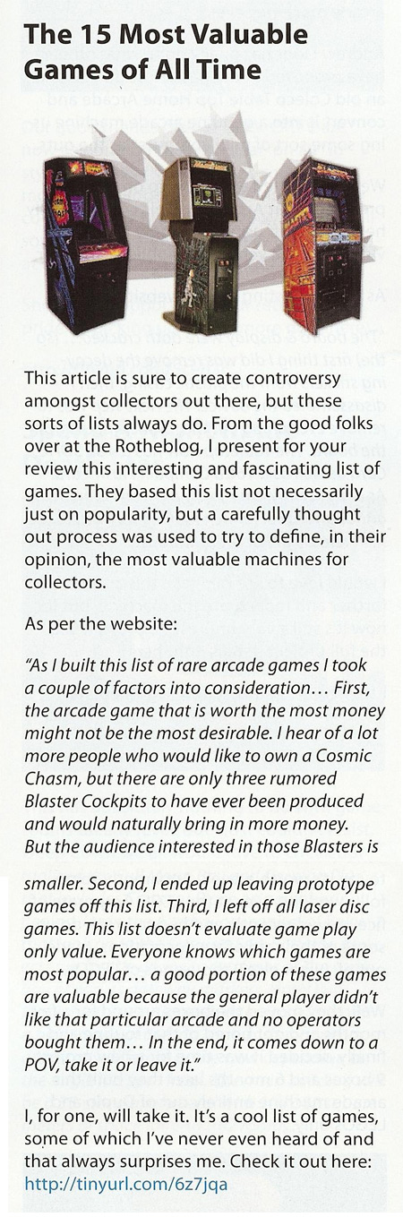 Gameroom Magazine Rotheblog Mention