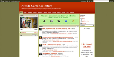 Screenshot Ning Arcade Collecting Group