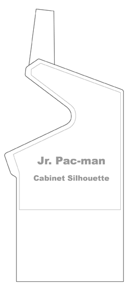 Bally Jr. Pac-man Mappy Cabinet Silhouette
