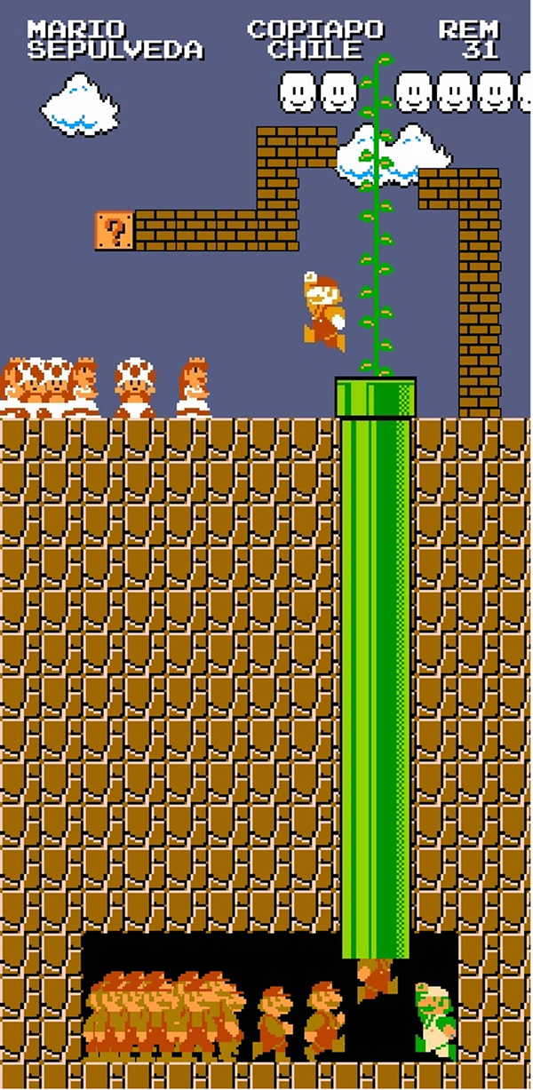 Super Mario Chilean Miners Video Game Screenshot - Rotheblog
