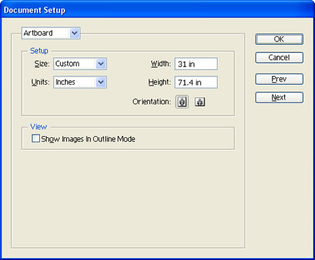 Document Setup Dialog Box Illustrator