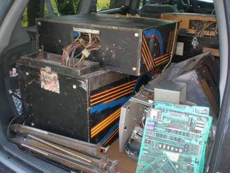 Two more pinball machines in the van