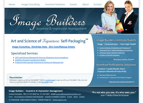 Image Builders Institute Website Screens
