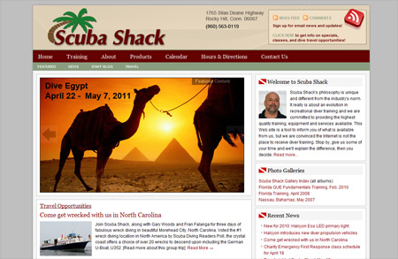 Scuba Shack Main Website