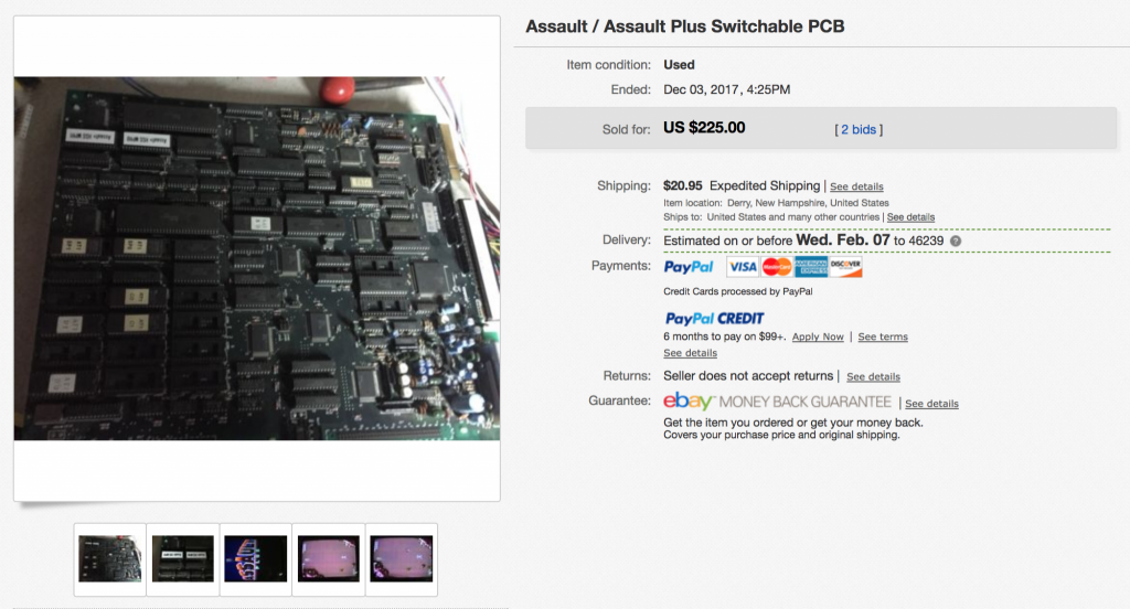 Atari Assault PCB - eBay Auction