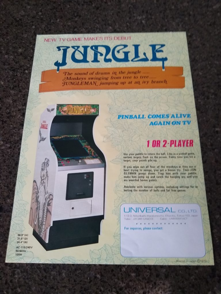 Universal Co. Jungle - Arcade Game Flyer