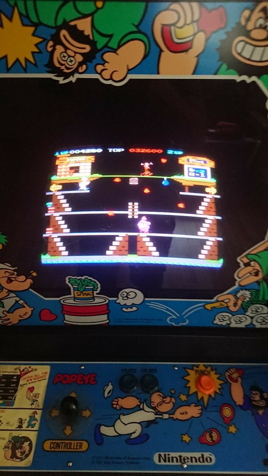 Nintendo Popeye - Bezel & Control Panel Overlay