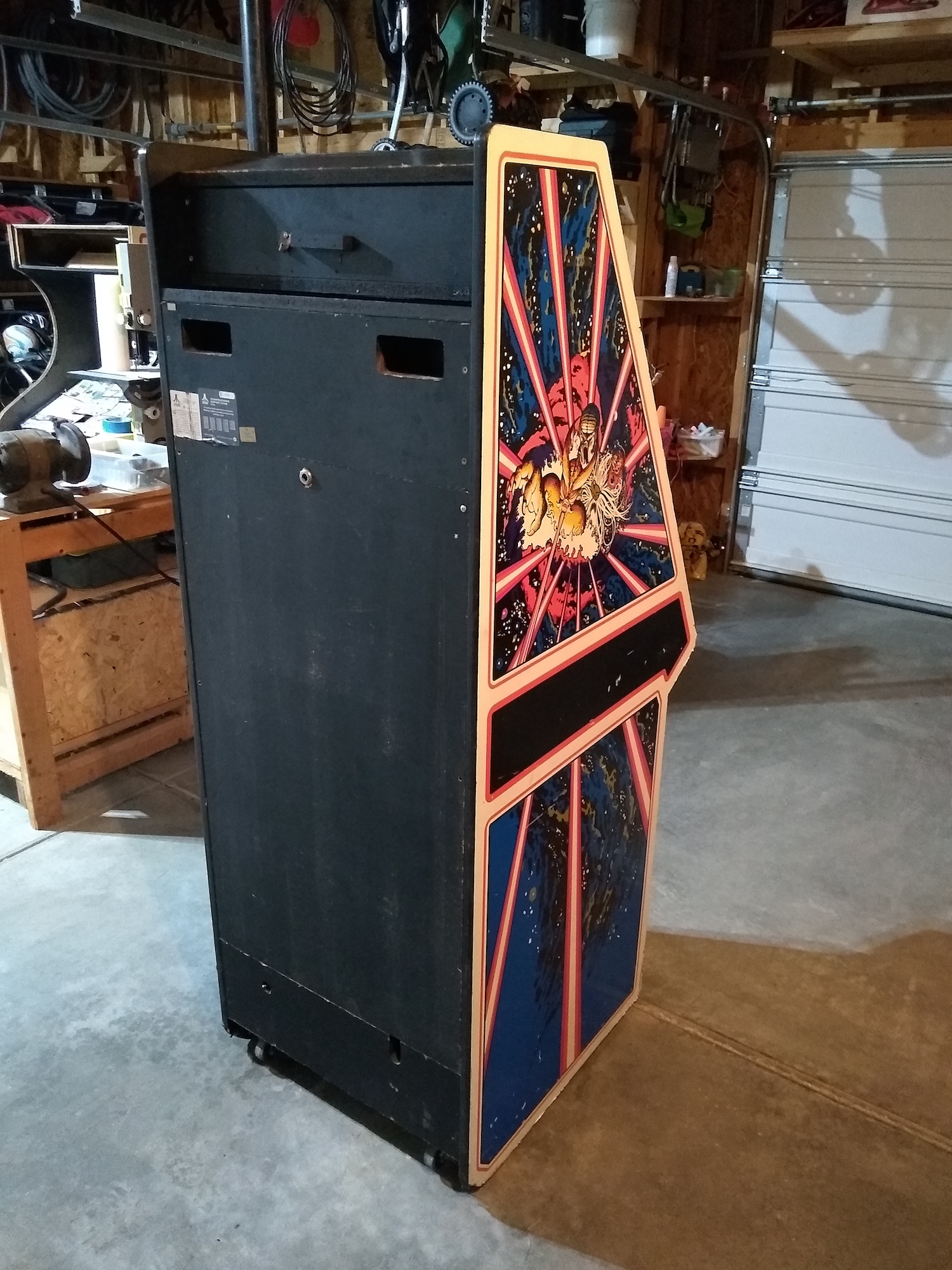 Atari Tempest Upright - Back of Cabinet