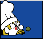 Vector Artwork of Food Fight White Hat Chef