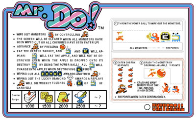 Mr. Do! Instruction Card Progress 2