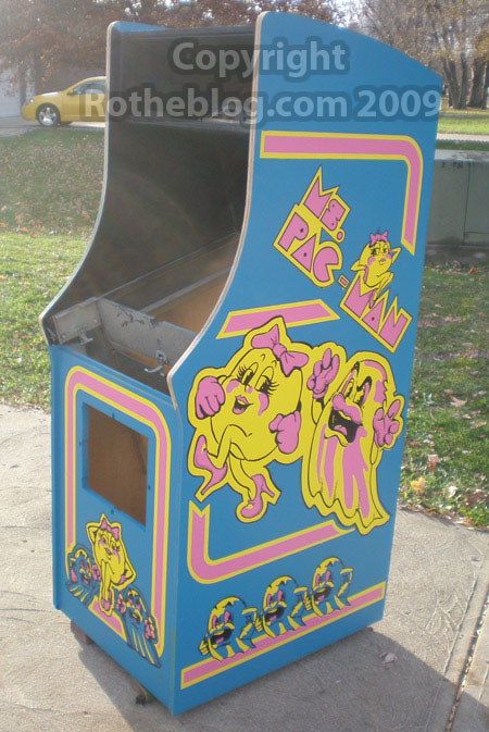 Final Ms. Pac-man cabinet stenciled #2
