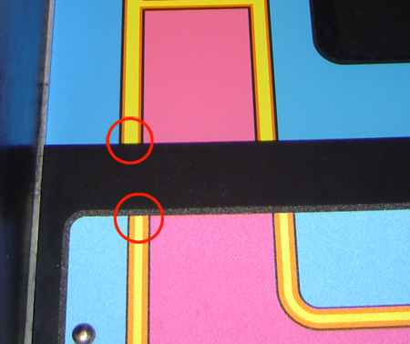 Ms. Pac-man Bezel Panel Alignment - Reproduction