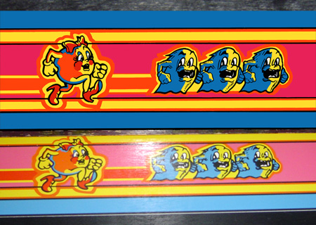 Ms. Pac-man bezel artwork top