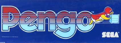 Sega Pengo Marquee Pushing Ice Block Version