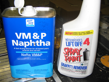 Graffiti Remover and Naptha