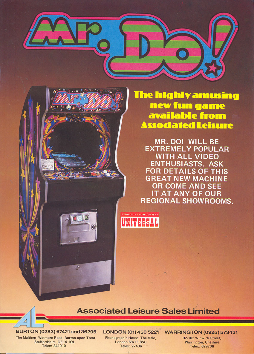 Mr. Do! Associated Leisure Flyer - Zaccaria Cabinet