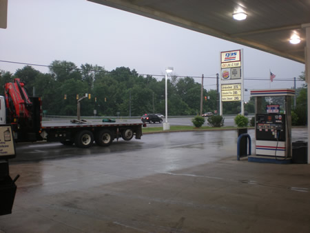 Rain at Gas America Westfield, IN