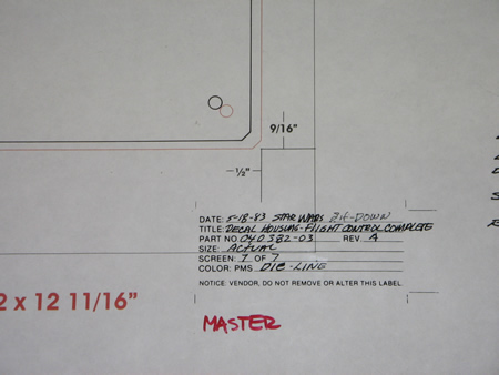 Die Rule Drawing for Star Wars Yoke Detail