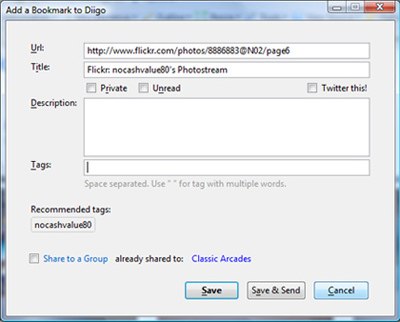 Already Shared Diigo Dialog Group Bookmarking