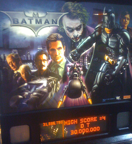 Stern's The Dark Knight Pinball Machine Backglass Translite