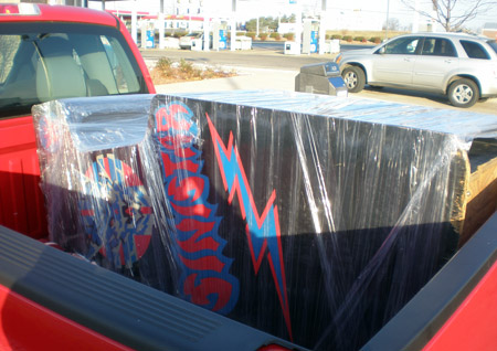 Sinistar wrapped in the truck