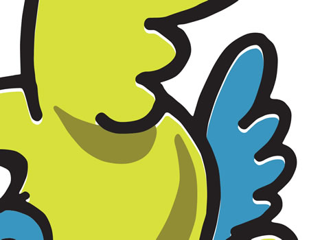 Jr. Pac-man bird mis-registration yellow