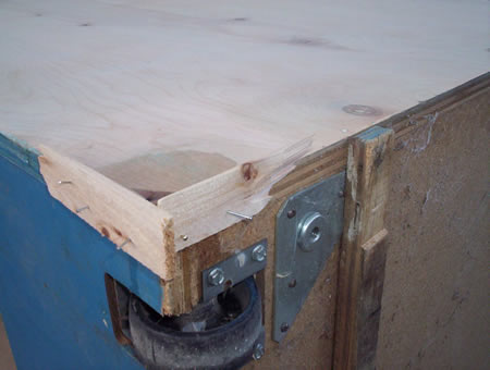 Shims make cabinet corner 2