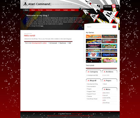 Atari Command Free WordPress Theme