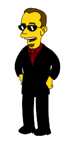Jeff Rothe as a Simpsons character