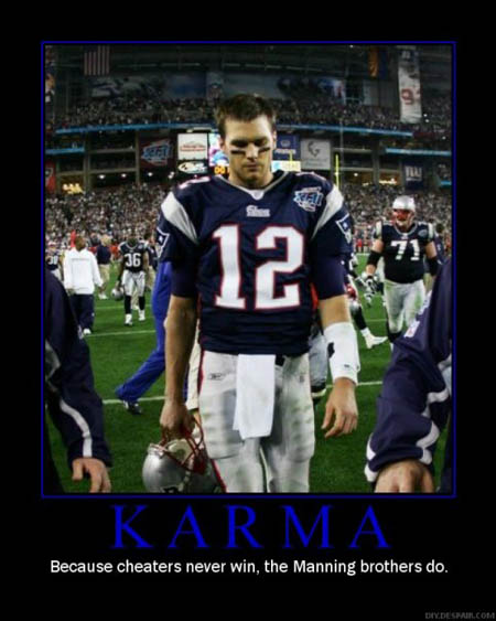 Tom Brady De-Motivational Poster - Karma