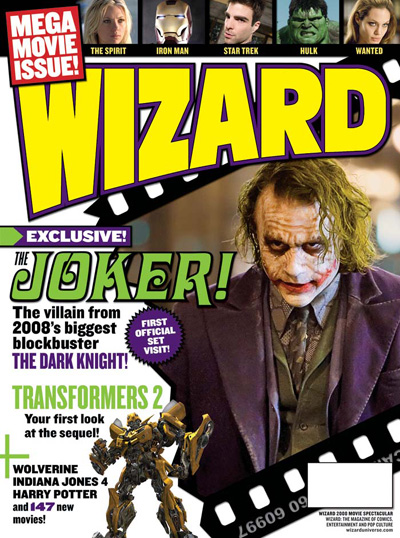 Dark Knight Joker Wizard Cover Dec. 2008
