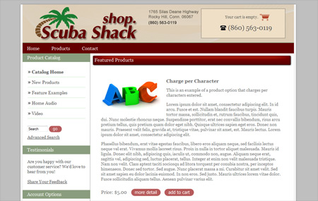 Scuba Shack Shopping Cart Theme